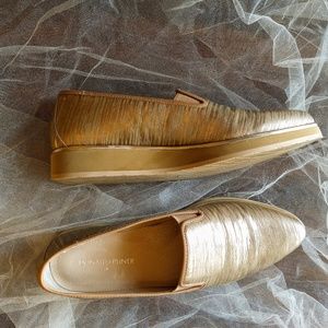 Donald J Pliner Gold Metallic Loafer